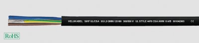SiHF UL/CSA 2x0,5 (20 AWG) SW Helukabel 23214