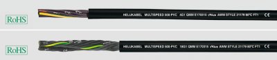 MULTISPEED 500-PVC UL/CSA 2x0,5 (20 AWG) SW Helukabel 24295