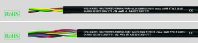 MULTISPEED-TRONIC-PUR 2x0,25 (24 AWG) SW Helukabel 24567