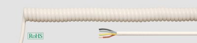 PVC-Spiralkabel H03VV-F 2x0,75 SW (WL 200 ) Helukabel 84500