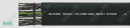 Кабель NEO-flach 24x1,5 (6x4) SW Helukabel 28007 фото главное