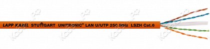 Кабель UNITRONIC LAN 250 U/UTP Cat.6 4x2xAWG24/1 LappKabel 2170186 фото главное