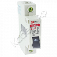 Автоматический выключатель 1P 6А (C) 4,5кА ВА 47-29 EKF mcb4729-1-06C