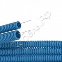 Труба гофр. гибкая легкая ППЛ 16мм с протяжкой (100м) синий DKC 11916