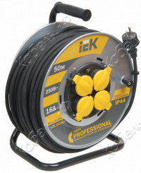 Удлинитель на катушке IEK Professional УК50 с термозащитой, КГ 3х2,5 50м WKP17-16-04-50-44