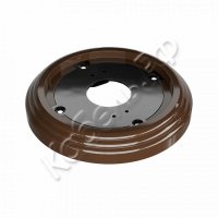 Одинарная рамка Усадьба пластиковая коричневая Мезонинъ GE30701-04
