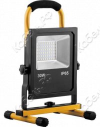 Прожектор LED ДО-30w переносной аккумуляторный 6400K 2400Лм IP65 (LL-913) Feron 32089