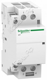 Модульный контактор iCT40A 2НО 220/240В 60Гц Schneider Electric A9C20642