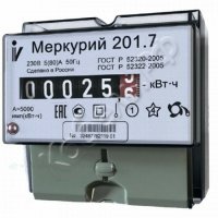Счетчик электроэнергии Меркурий 201.7 5-60 А/220В (1ф/1тар) МЕХ (DIN) Инкотекс СК